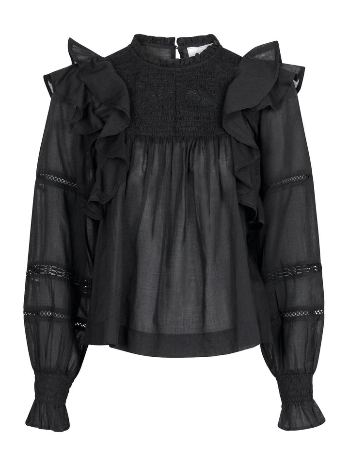 Sarna S Voile Blouse Black | Skjorter og bluser | Smuk - Dameklær på nett
