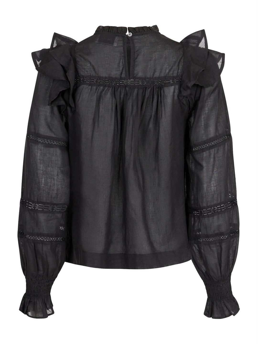 Sarna S Voile Blouse Black | Skjorter og bluser | Smuk - Dameklær på nett
