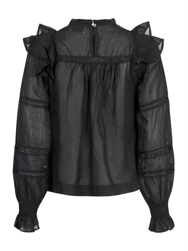 Sarna S Voile Blouse Black | Skjorter og bluser | Smuk - Dameklær på nett