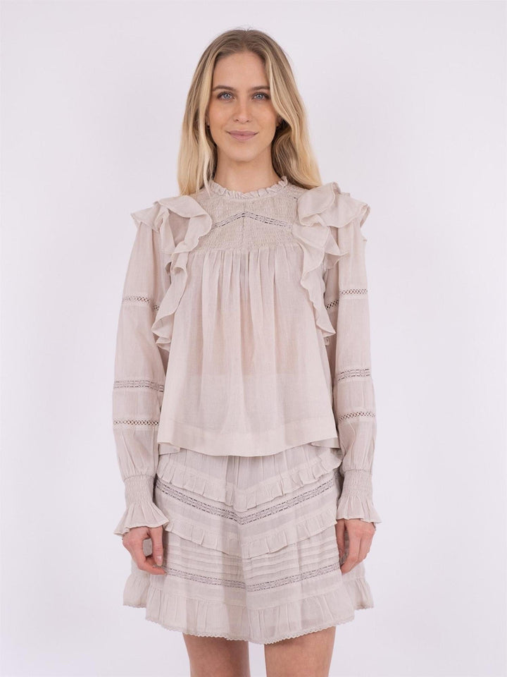 Sarna S Voile Blouse Ivory | Skjorter og bluser | Smuk - Dameklær på nett