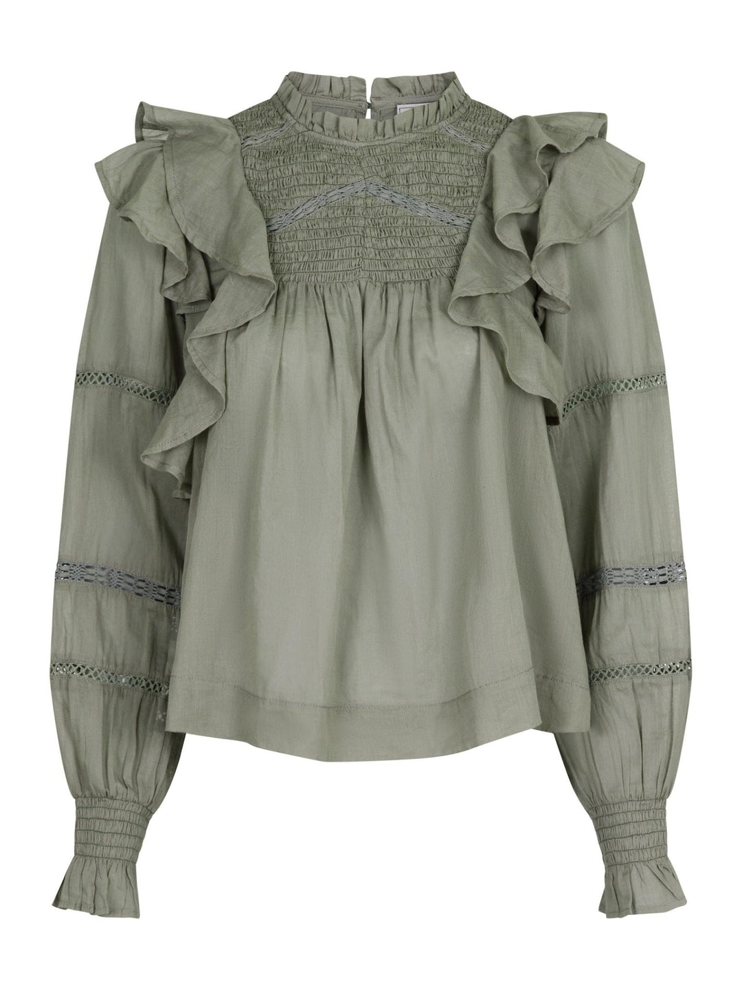 Sarna S Voile Blouse Smoke Green | Skjorter og bluser | Smuk - Dameklær på nett