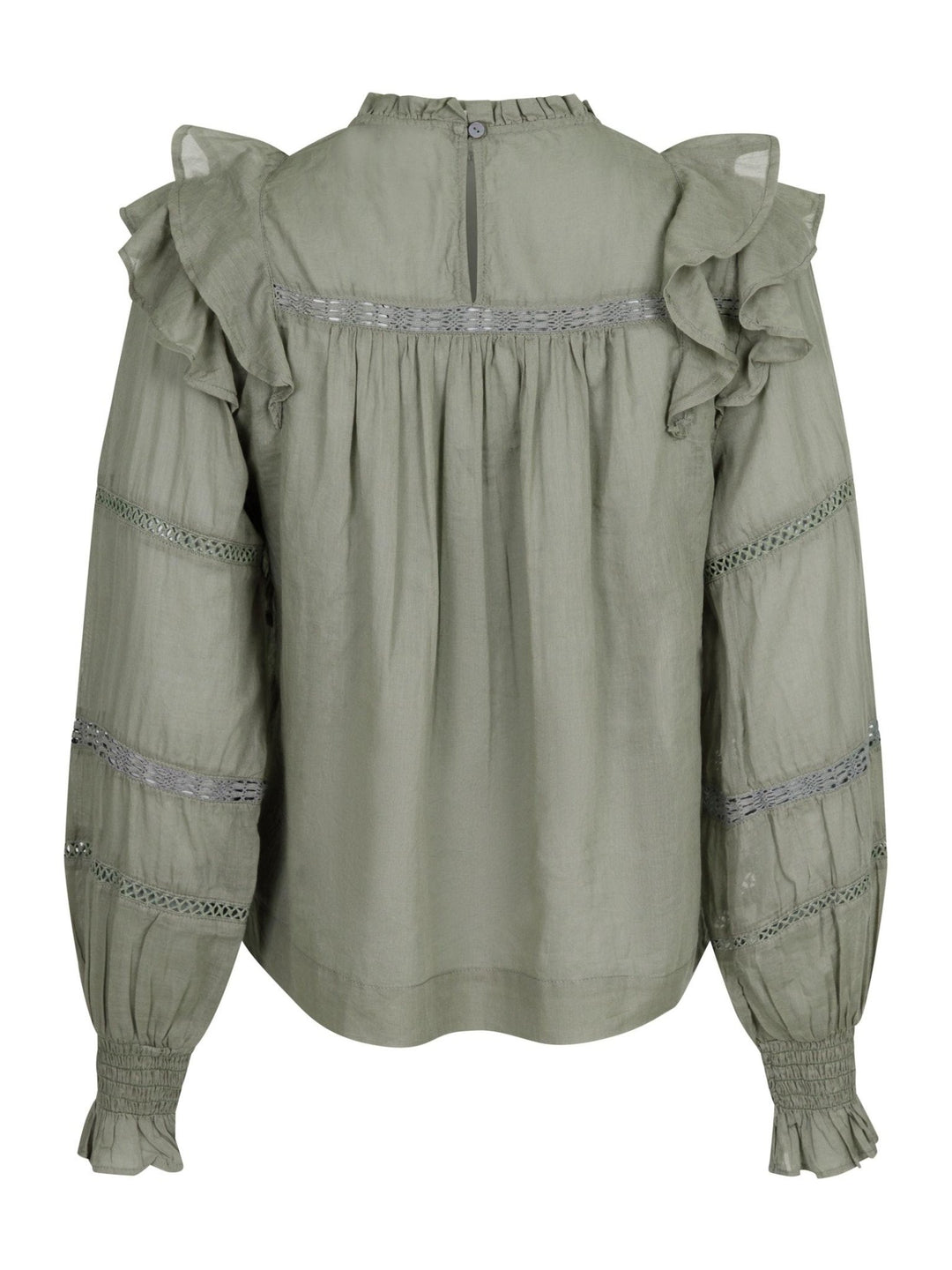 Sarna S Voile Blouse Smoke Green | Skjorter og bluser | Smuk - Dameklær på nett