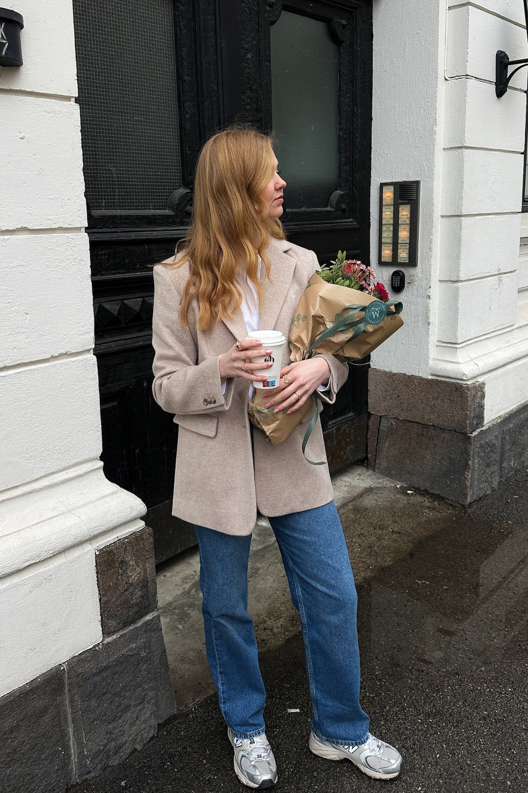 Sasja Wool Blazer B Sandshell Melange | Yttertøy | Smuk - Dameklær på nett
