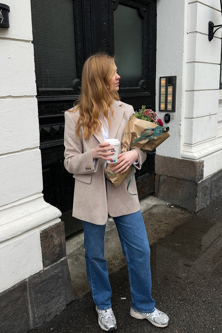 Sasja Wool Blazer B Sandshell Melange | Yttertøy | Smuk - Dameklær på nett