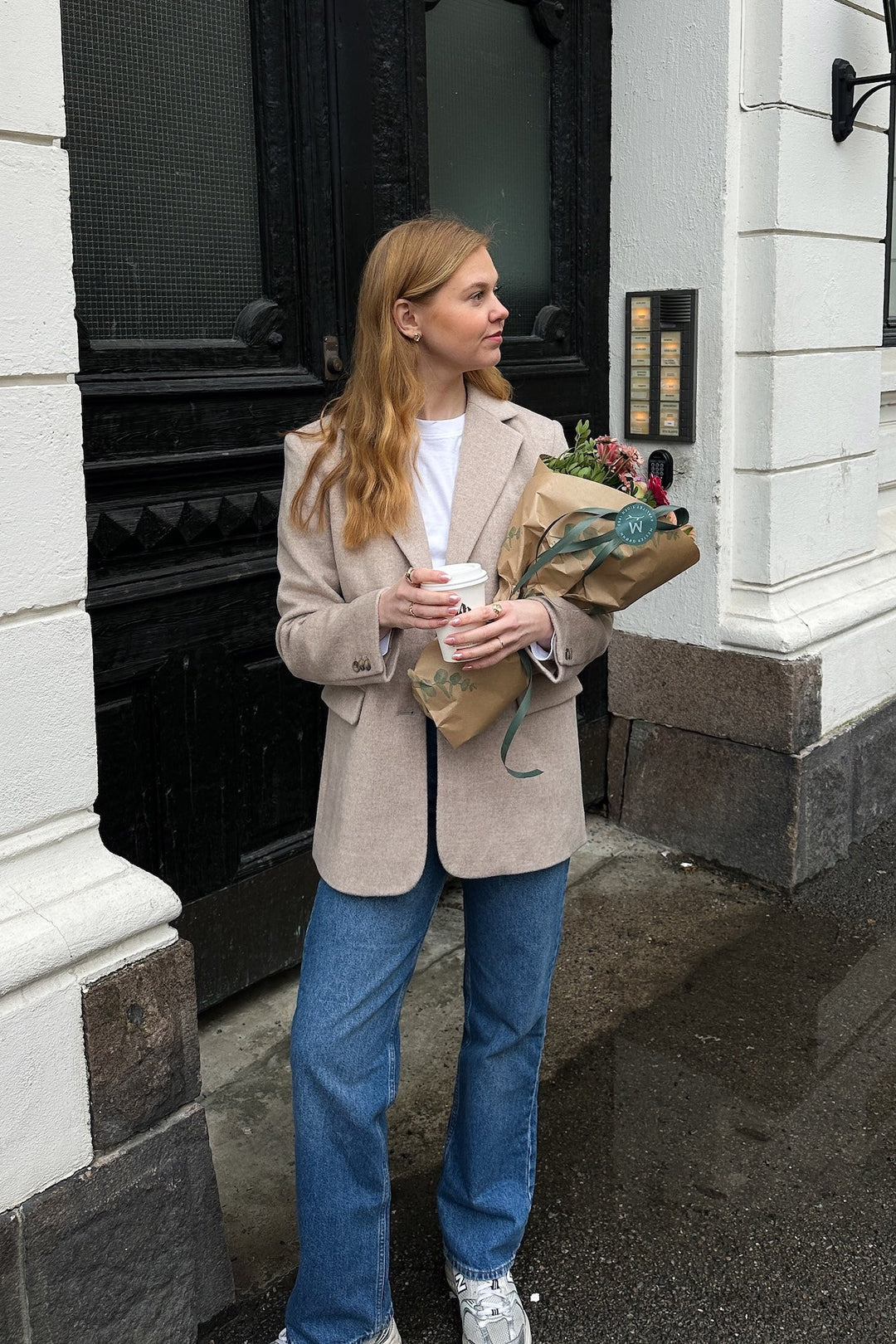 Sasja Wool Blazer B Sandshell Melange | Yttertøy | Smuk - Dameklær på nett