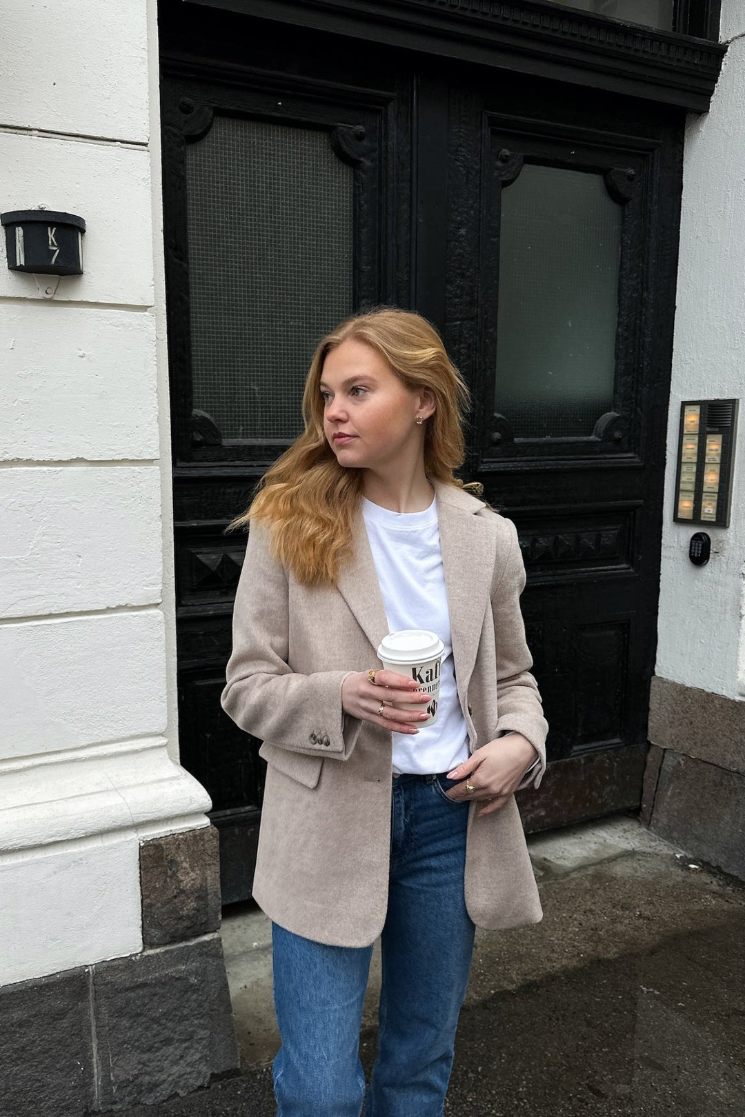Sasja Wool Blazer B Sandshell Melange | Yttertøy | Smuk - Dameklær på nett