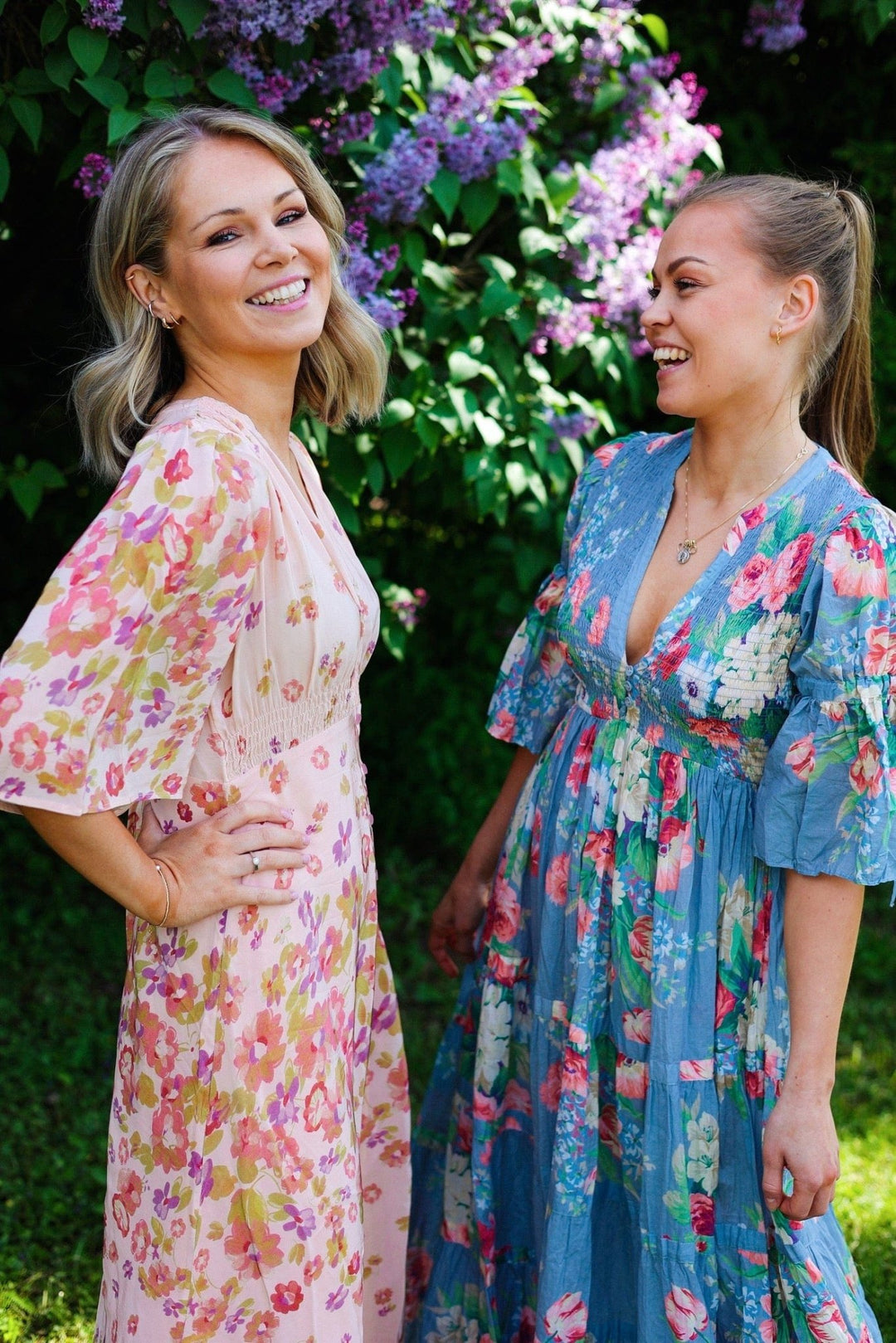 Satin Button Down Dress Blooming | Kjoler | Smuk - Dameklær på nett