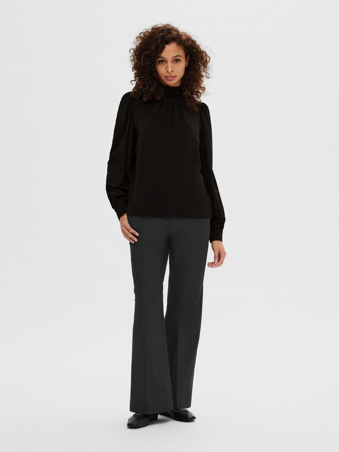 Saya Ls High Neck Top Black | Topper | Smuk - Dameklær på nett