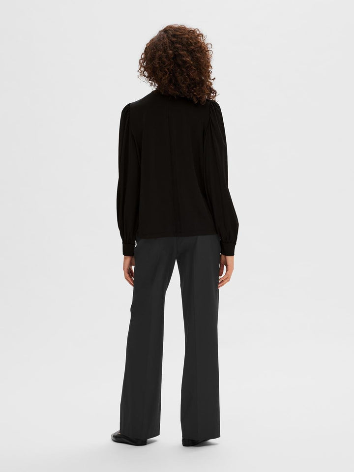 Saya Ls High Neck Top Black | Topper | Smuk - Dameklær på nett