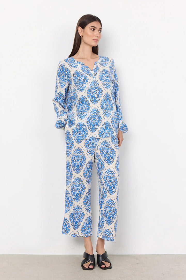 Sc-Melene 2 Bright Blue Combi | Skjorter og bluser | Smuk - Dameklær på nett