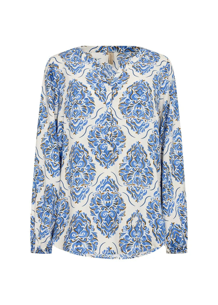 Sc-Melene 2 Bright Blue Combi | Skjorter og bluser | Smuk - Dameklær på nett