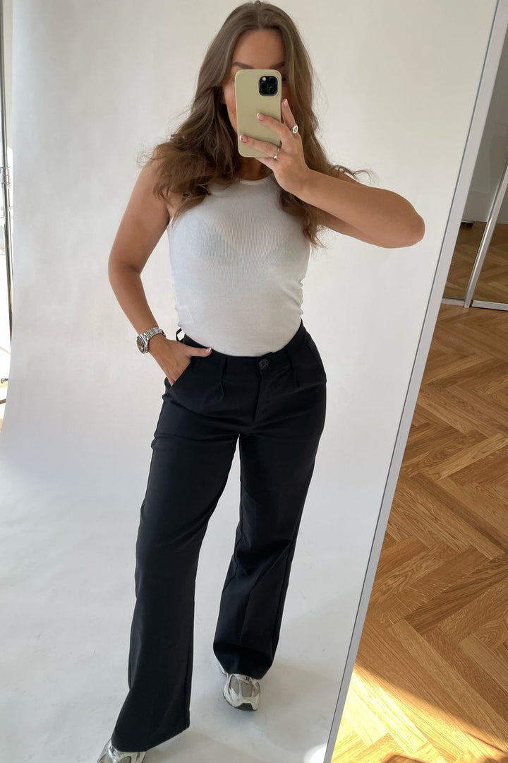 Selma Wide Pants Black | Bukser | Smuk - Dameklær på nett