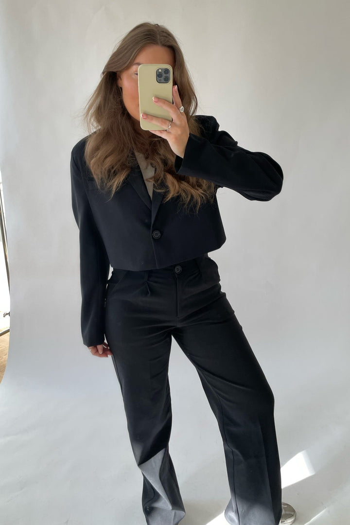 Selma Wide Pants Black | Bukser | Smuk - Dameklær på nett