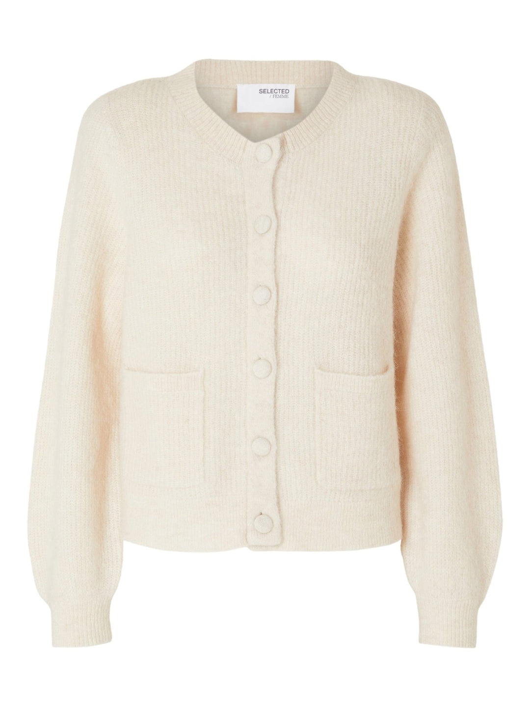 Sia Ras Ls Knit Pocket Cardigan Birch | Genser | Smuk - Dameklær på nett