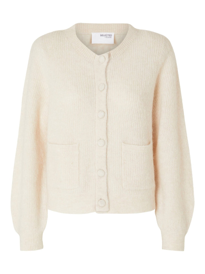 Sia Ras Ls Knit Pocket Cardigan Birch | Genser | Smuk - Dameklær på nett