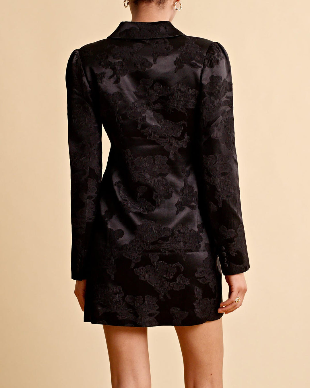 Silk Jacquard Blazer Dress Black | Kjoler | Smuk - Dameklær på nett