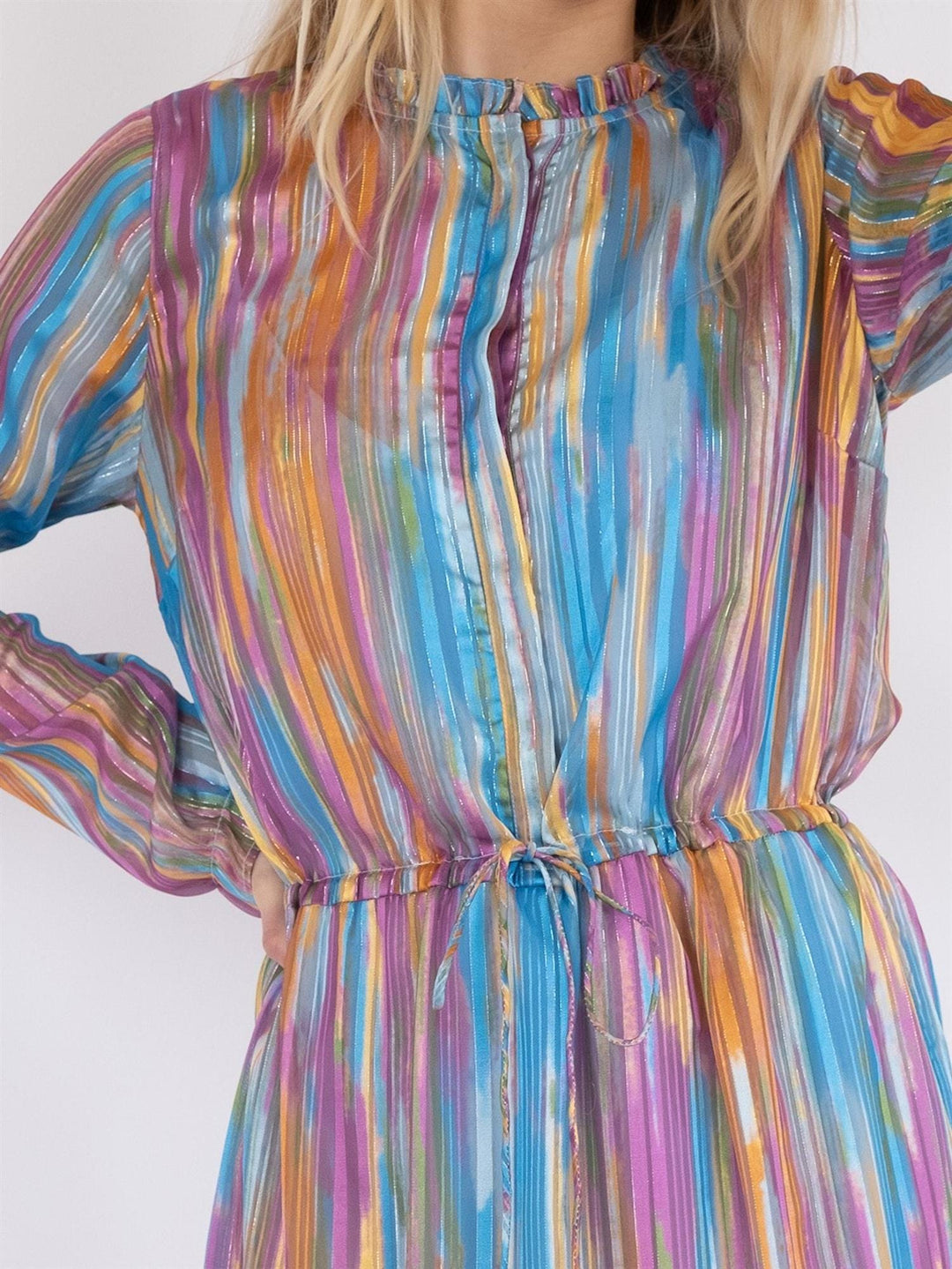 Silo Blurred Stripe Dress Pink | Kjoler | Smuk - Dameklær på nett