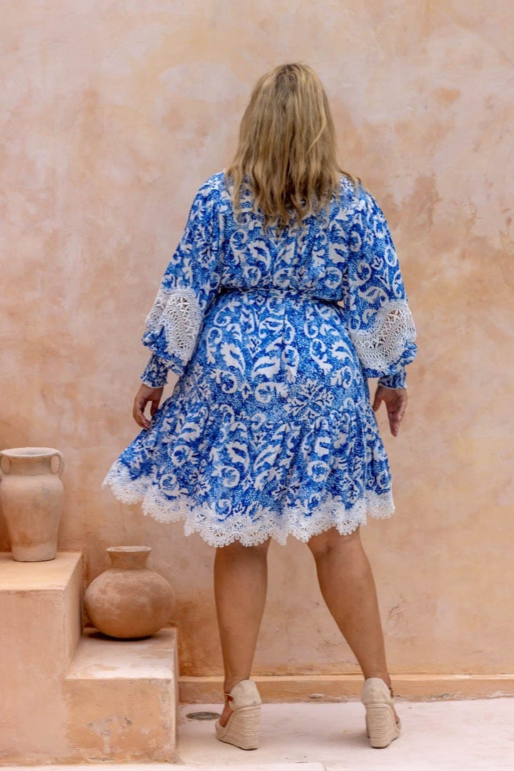 Skylar Dress Curve Blue | Kjoler | Smuk - Dameklær på nett