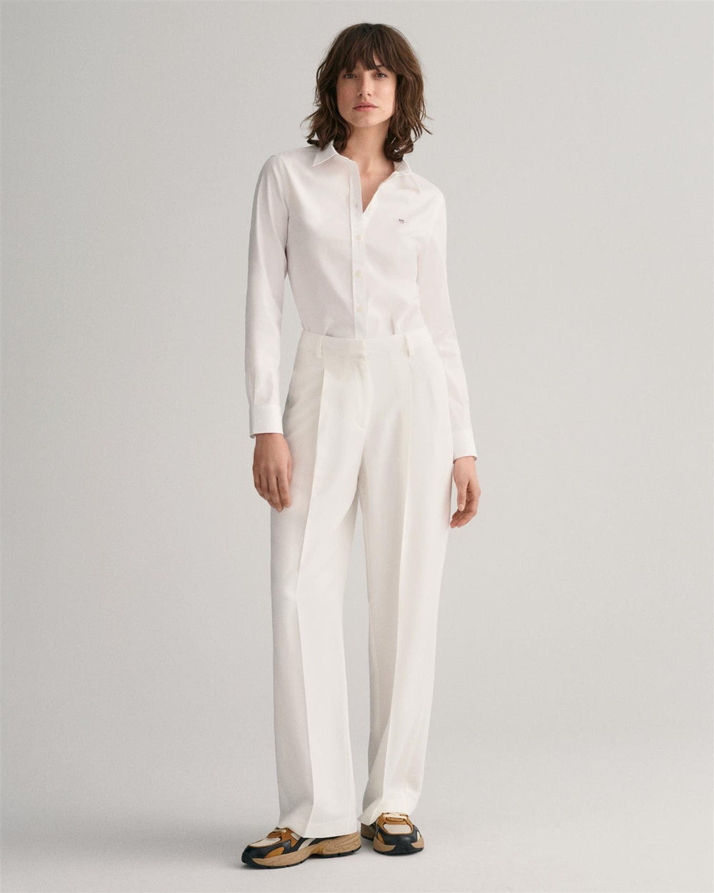 Slim Fit Stretch Oxford Shirt White | Skjorter og bluser | Smuk - Dameklær på nett