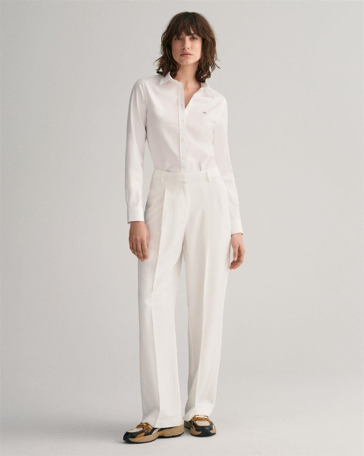 Slim Fit Stretch Oxford Shirt White | Skjorter og bluser | Smuk - Dameklær på nett