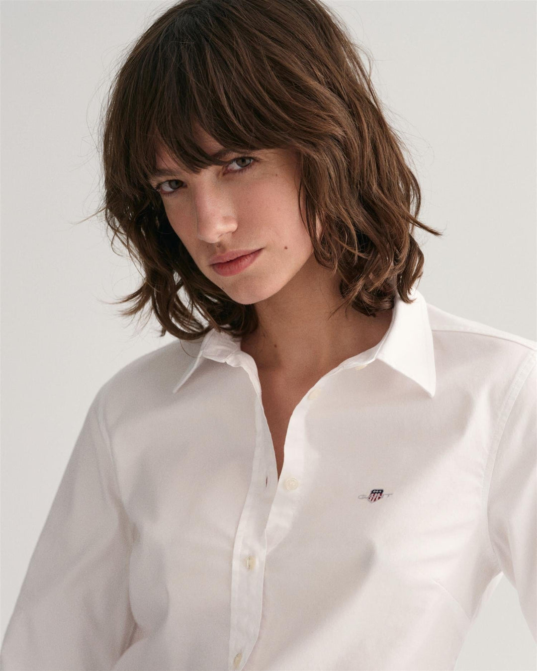 Slim Fit Stretch Oxford Shirt White | Skjorter og bluser | Smuk - Dameklær på nett
