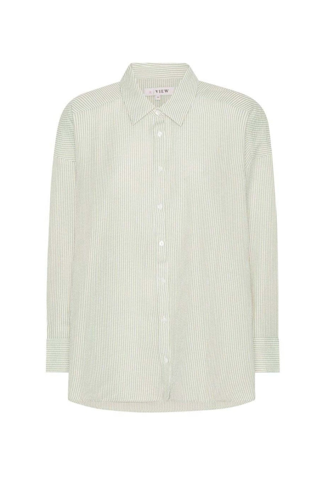 Sonja Shirt Green/White | Skjorter og bluser | Smuk - Dameklær på nett