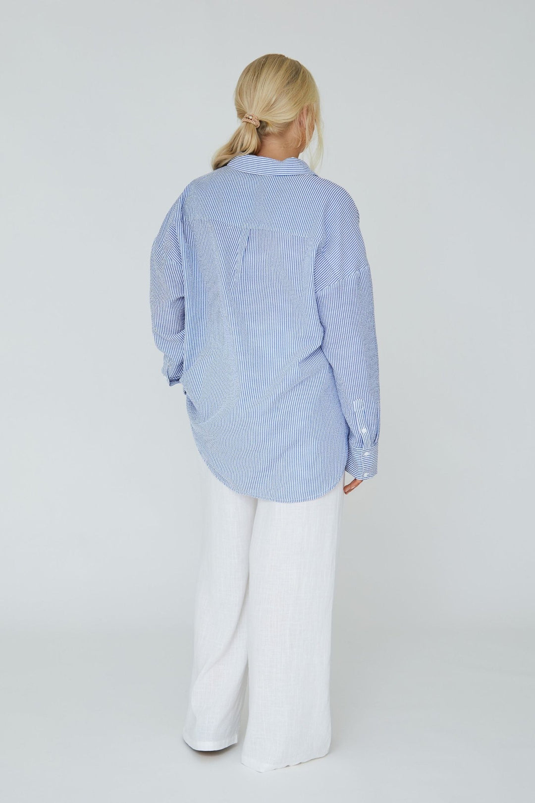 Sonja Shirt Navy/White | Skjorter og bluser | Smuk - Dameklær på nett
