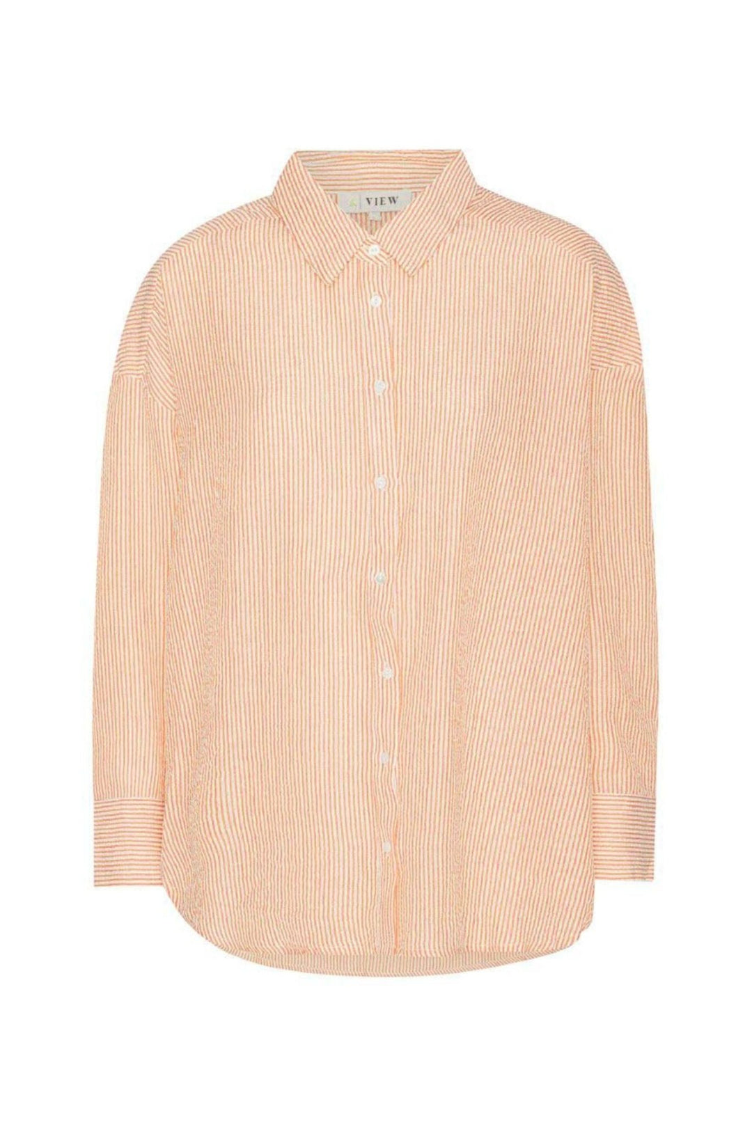 Sonja Shirt Orange/White | Skjorter og bluser | Smuk - Dameklær på nett