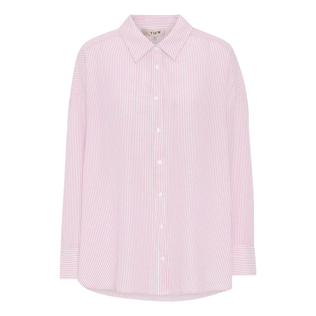 Sonja Shirt Pink/white | Skjorter og bluser | Smuk - Dameklær på nett