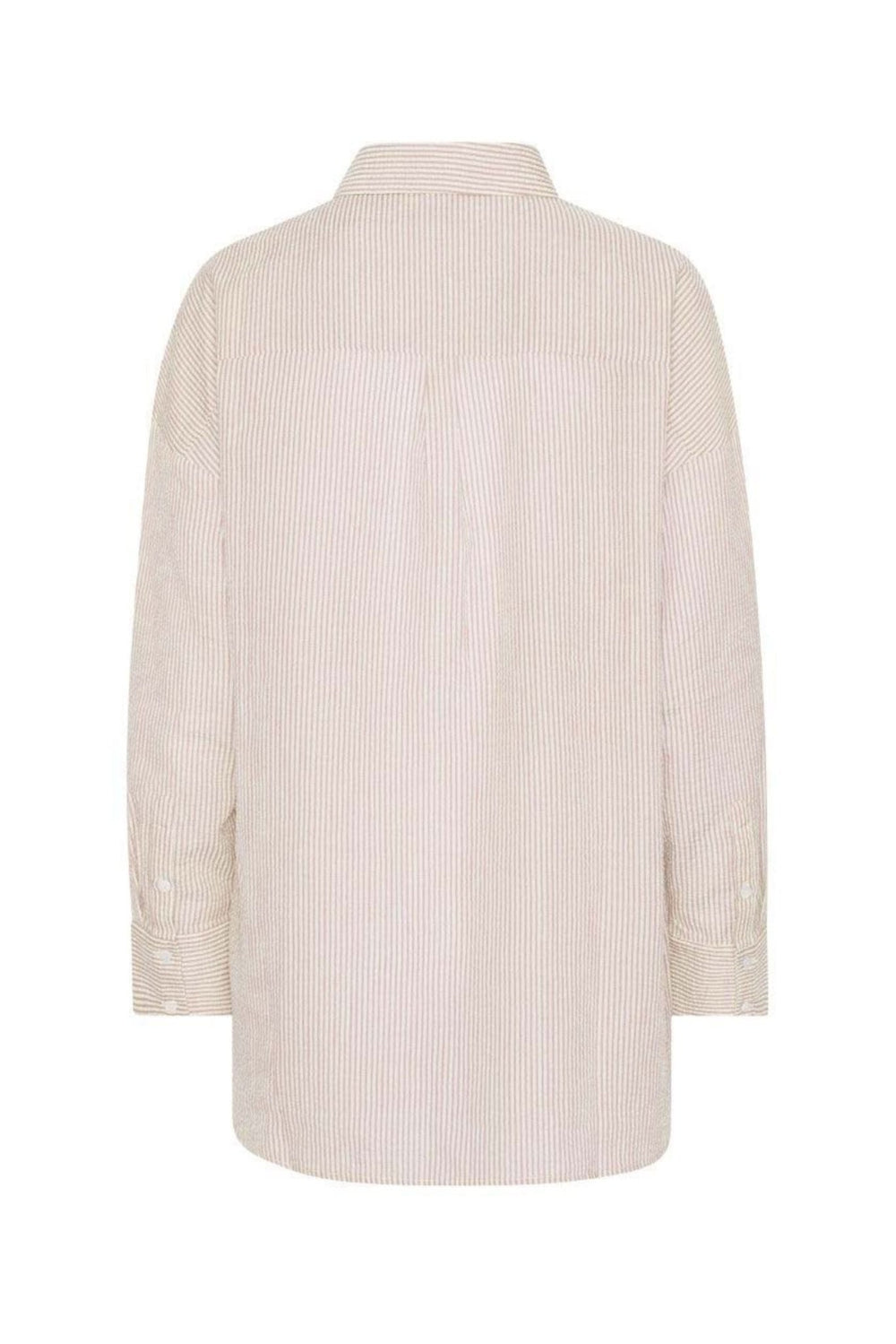 Sonja Shirt Sand/White | Skjorter og bluser | Smuk - Dameklær på nett