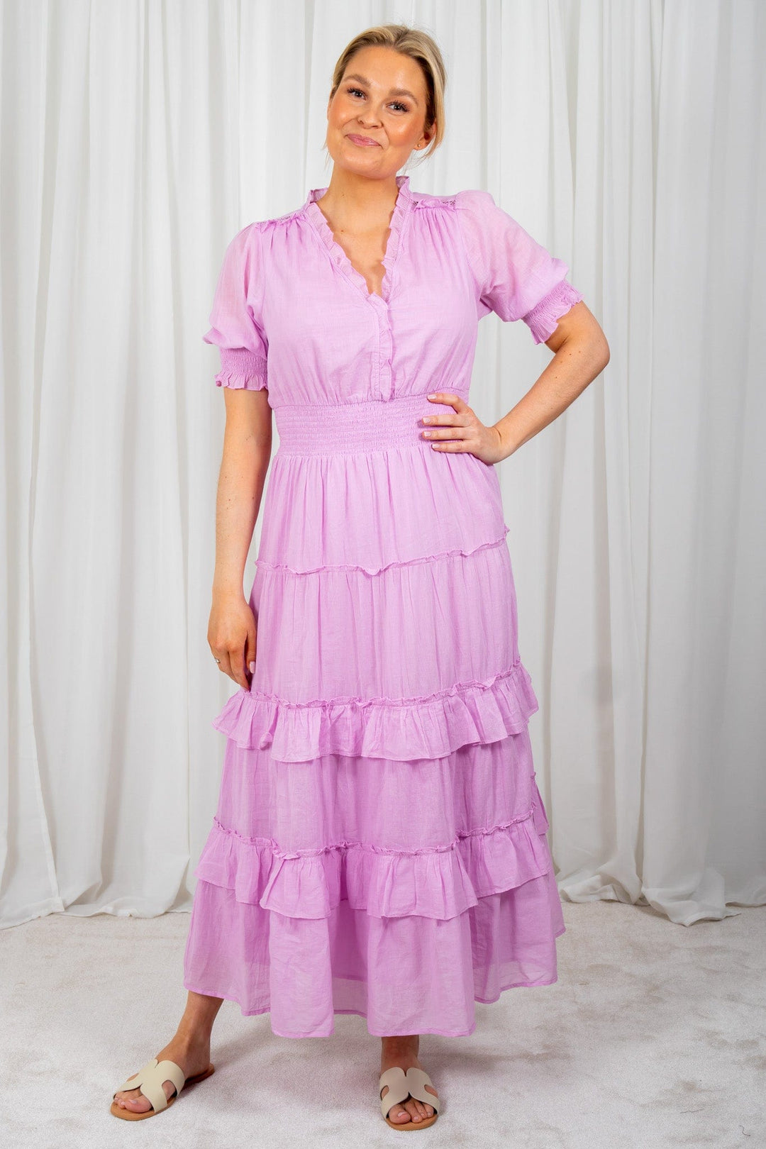 Sophie S. Voile Dress Rose | Kjoler | Smuk - Dameklær på nett