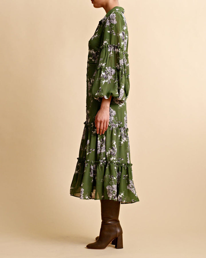 Spring Shirt Dress Green Rose | Kjoler | Smuk - Dameklær på nett