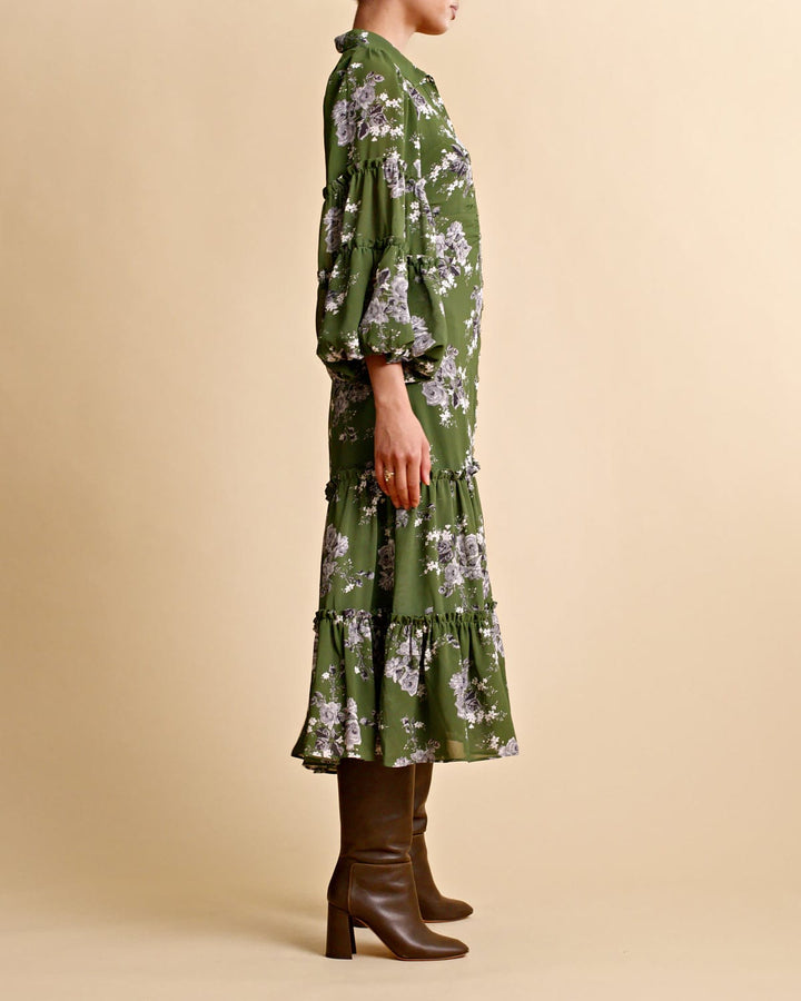 Spring Shirt Dress Green Rose | Kjoler | Smuk - Dameklær på nett