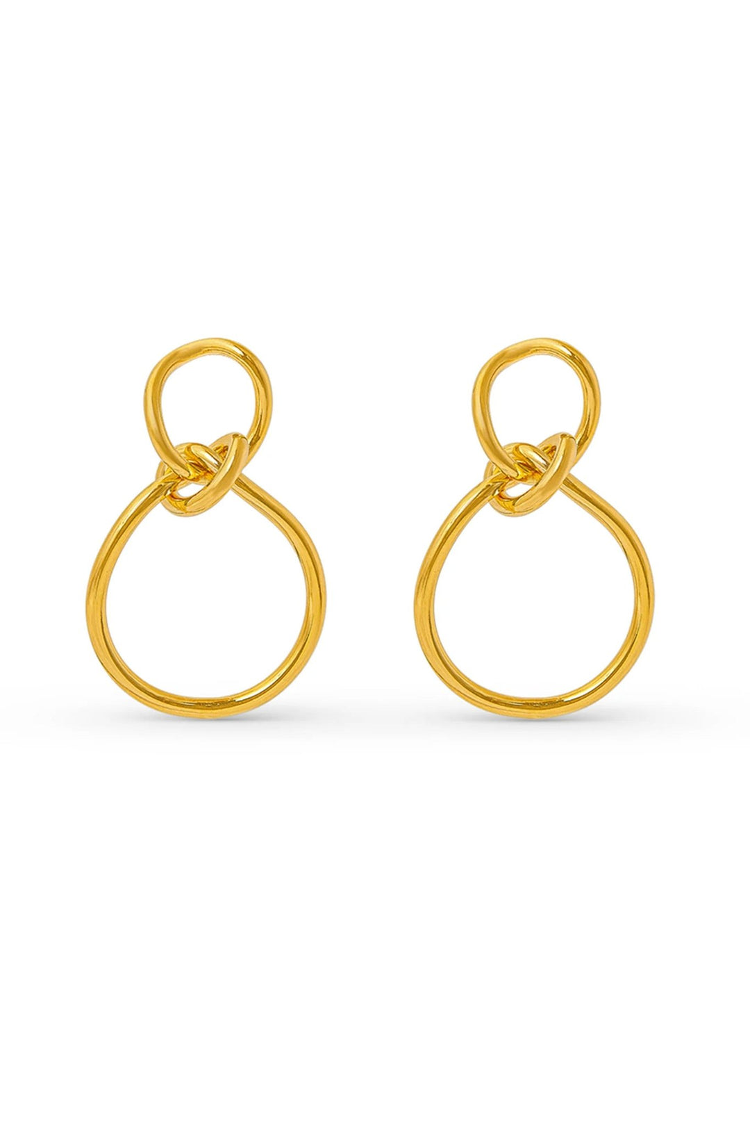 Statement Interlocking Knot Earrings Pale Gold | Accessories | Smuk - Dameklær på nett