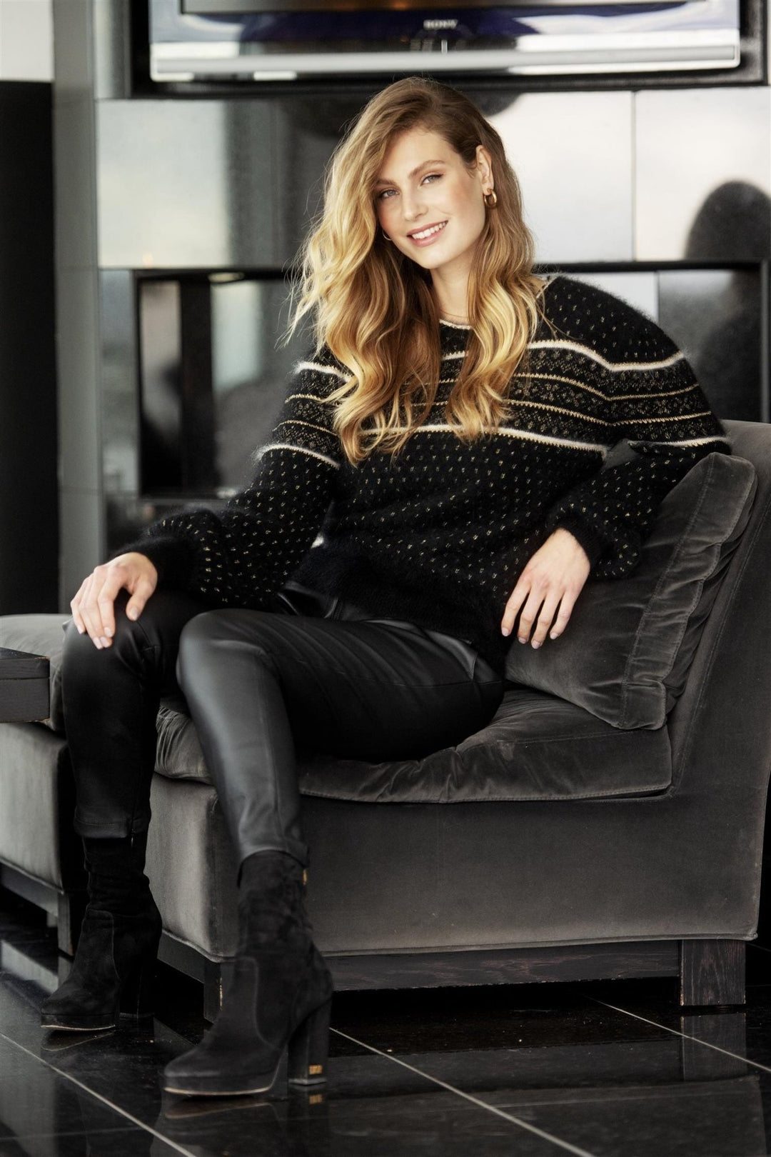 Stella Black Leather Trouser | Bukser | Smuk - Dameklær på nett