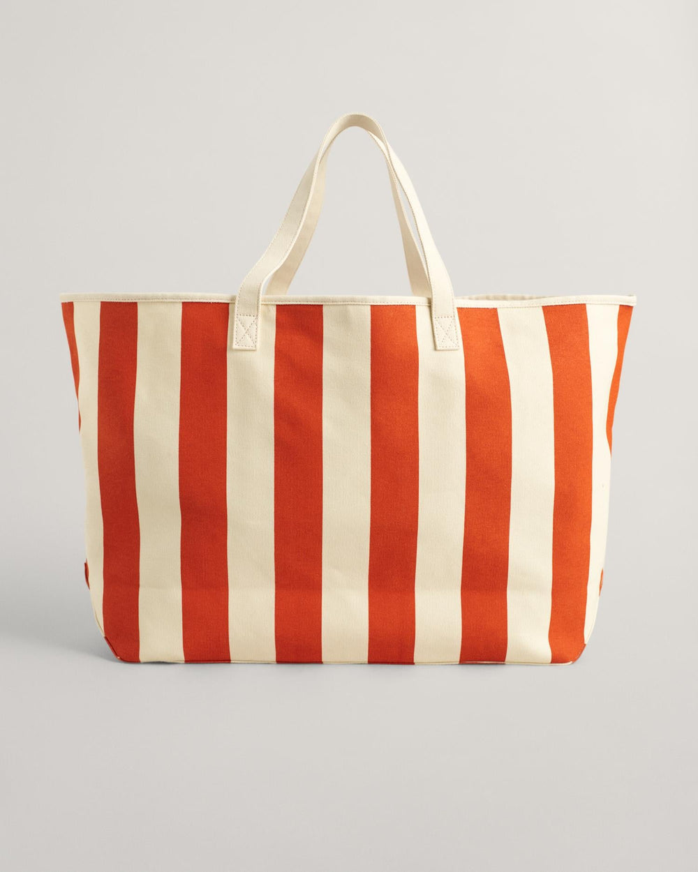 Striped Canvas Beach Bag Pumpkin Orange | Accessories | Smuk - Dameklær på nett