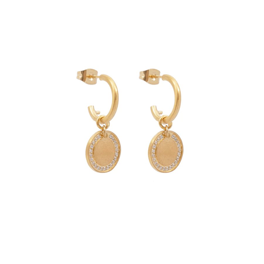Sun Zirconia Ørepynt Gold | Accessories | Smuk - Dameklær på nett