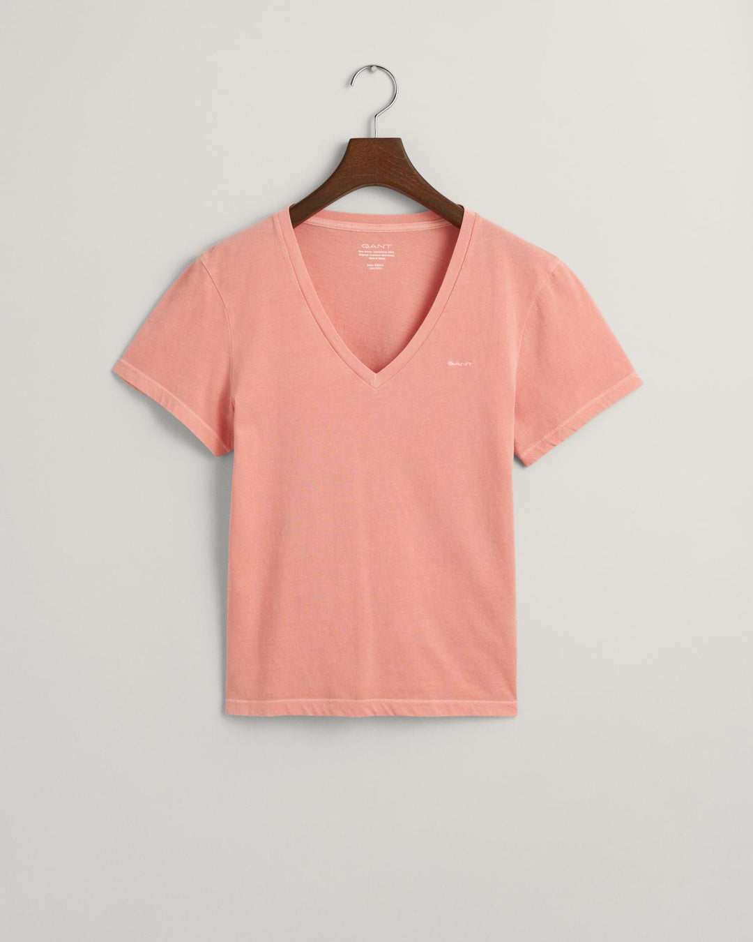 Sunfaded V-Neck T-Shirt Peachy Pink | Skjorter og bluser | Smuk - Dameklær på nett