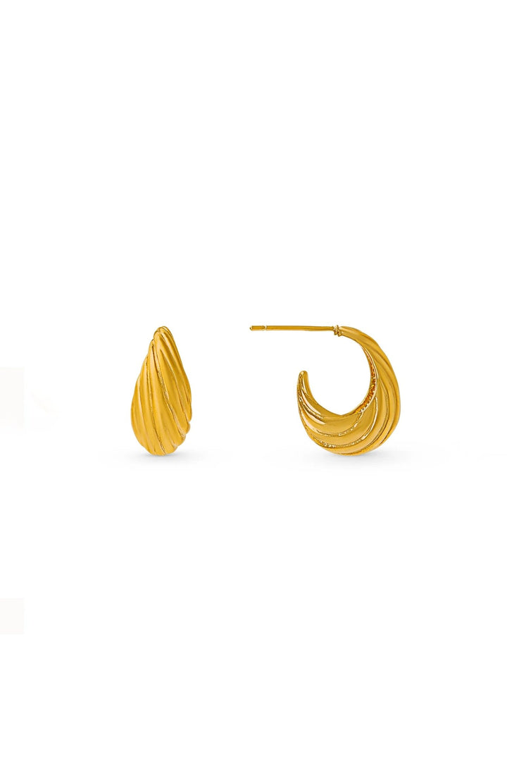 Tapered Dome Twist Hoop Pale Gold | Accessories | Smuk - Dameklær på nett