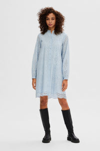 Tatiana Ls Short Embr Dress  Cashmere Blue