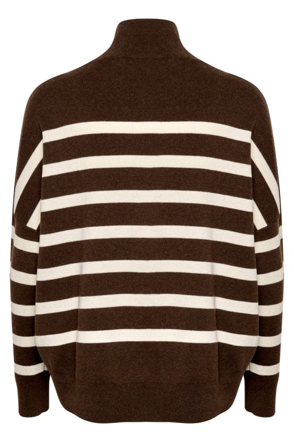 Tenleyiw Turtleneck Pullover Brown / White | Genser | Smuk - Dameklær på nett