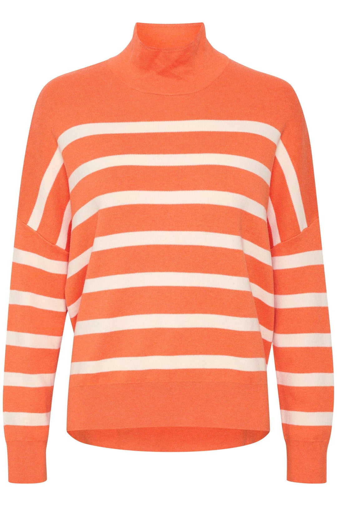 Tenleyiw Turtleneck Pullover - Cantaloupe Stripe | Genser | Smuk - Dameklær på nett