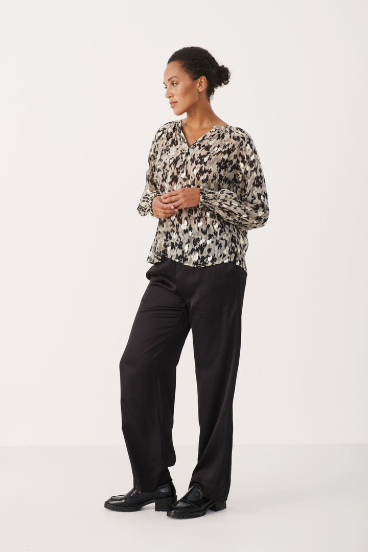 Tenniepw Blouse Texture Print Gold | Skjorter og bluser | Smuk - Dameklær på nett