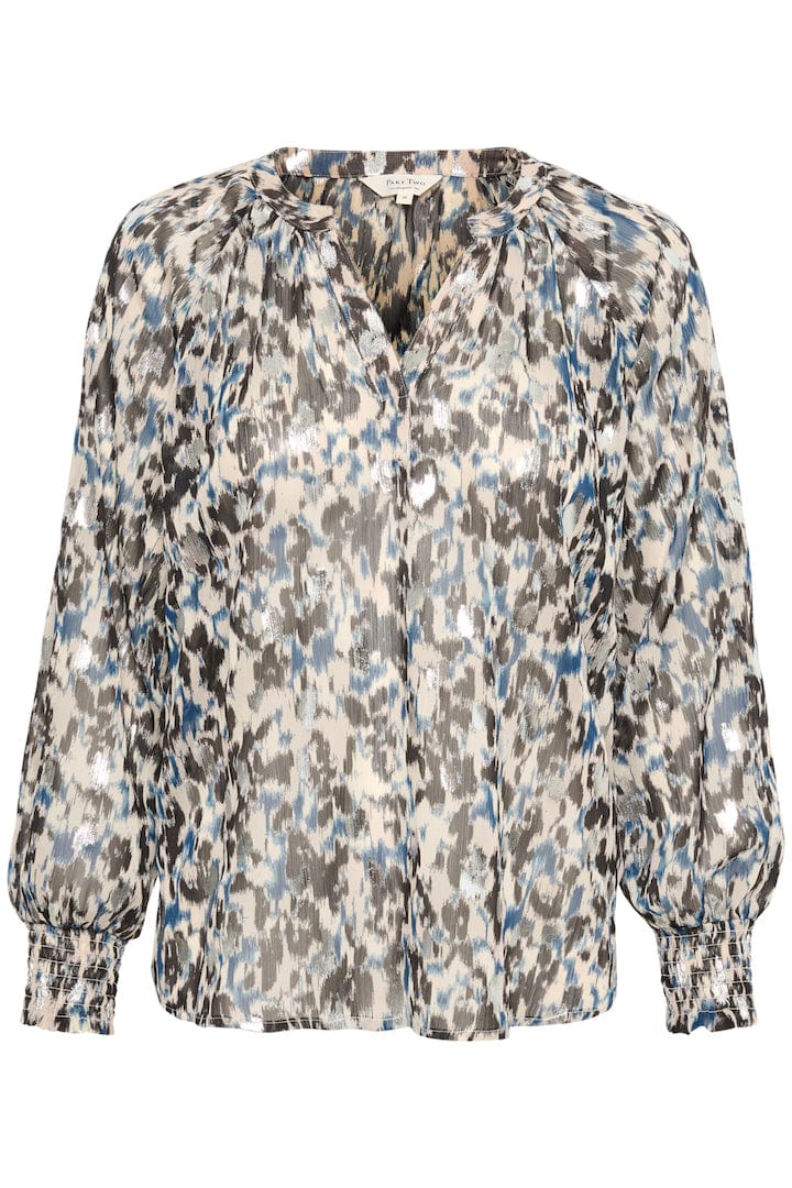 Tenniepw Blouse Texture Print Silver | Skjorter og bluser | Smuk - Dameklær på nett