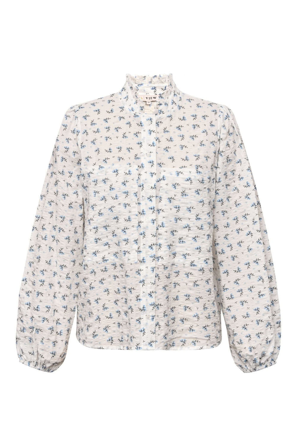 Tiffany Shirt White/Blue | Skjorter og bluser | Smuk - Dameklær på nett