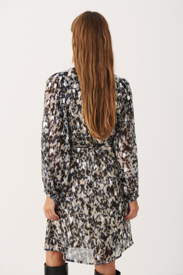 Trianapw Dress Texture Print Silver | Kjoler | Smuk - Dameklær på nett