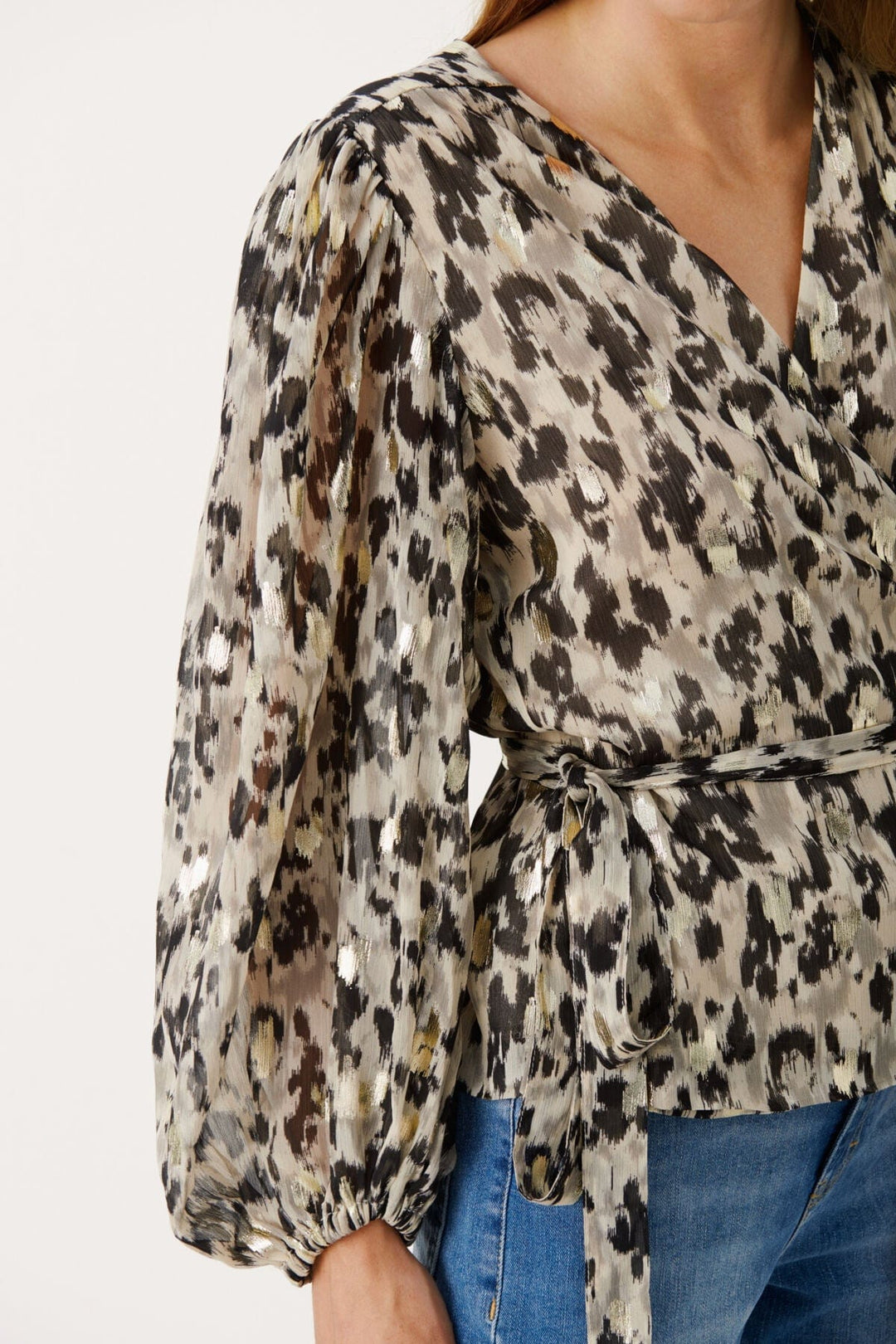 Triapw Blouse Texture Print Gold | Skjorter og bluser | Smuk - Dameklær på nett