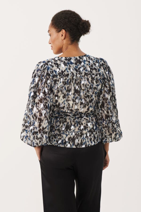 Triapw Blouse Texture Print Silver | Skjorter og bluser | Smuk - Dameklær på nett