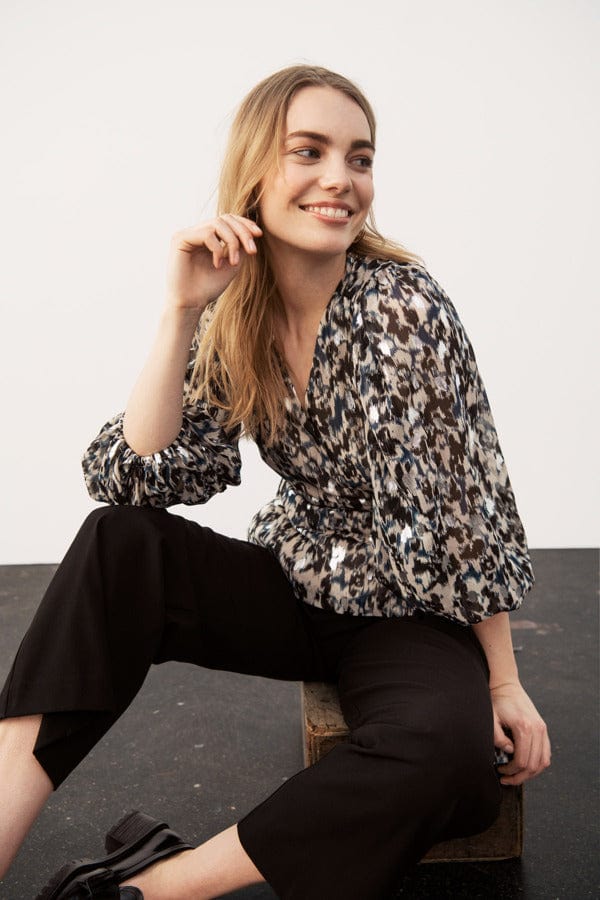 Triapw Blouse Texture Print Silver | Skjorter og bluser | Smuk - Dameklær på nett