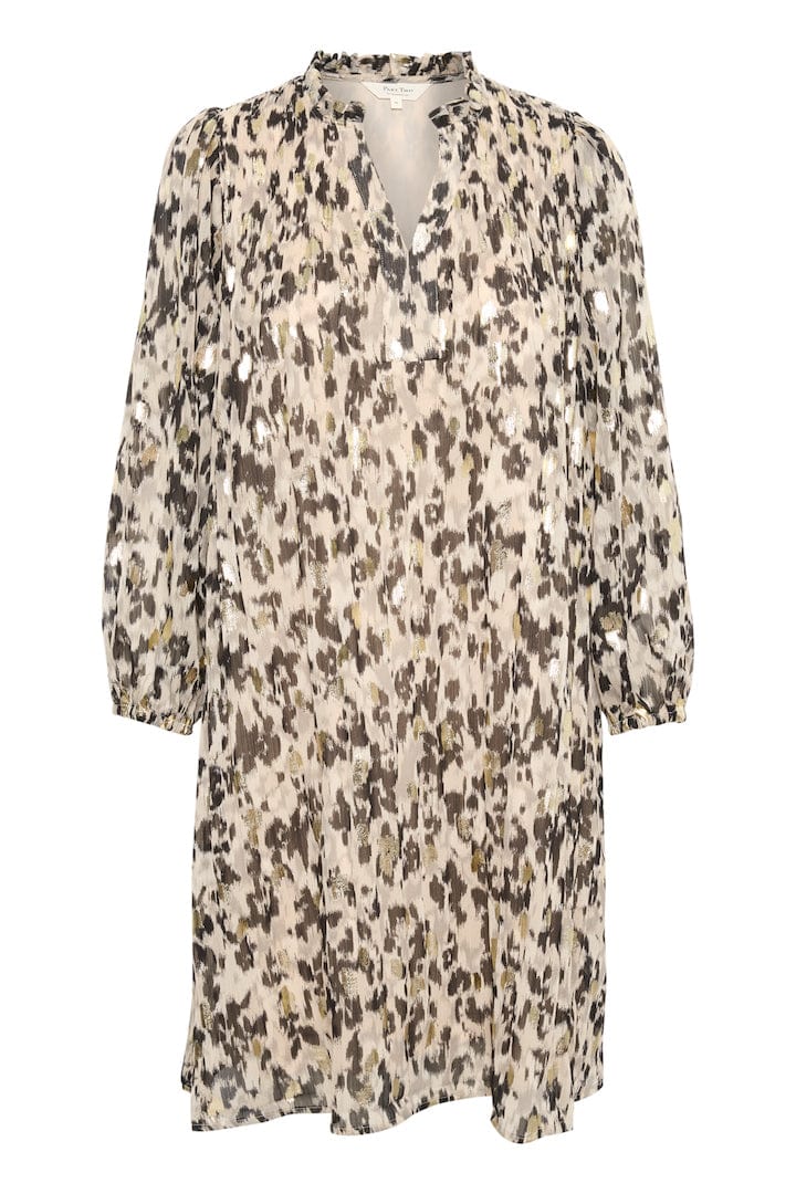Tristinpw Dress Texture Print Gold | Kjoler | Smuk - Dameklær på nett